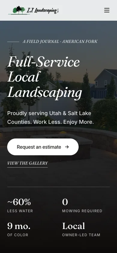 Editorial Journal mobile website preview
