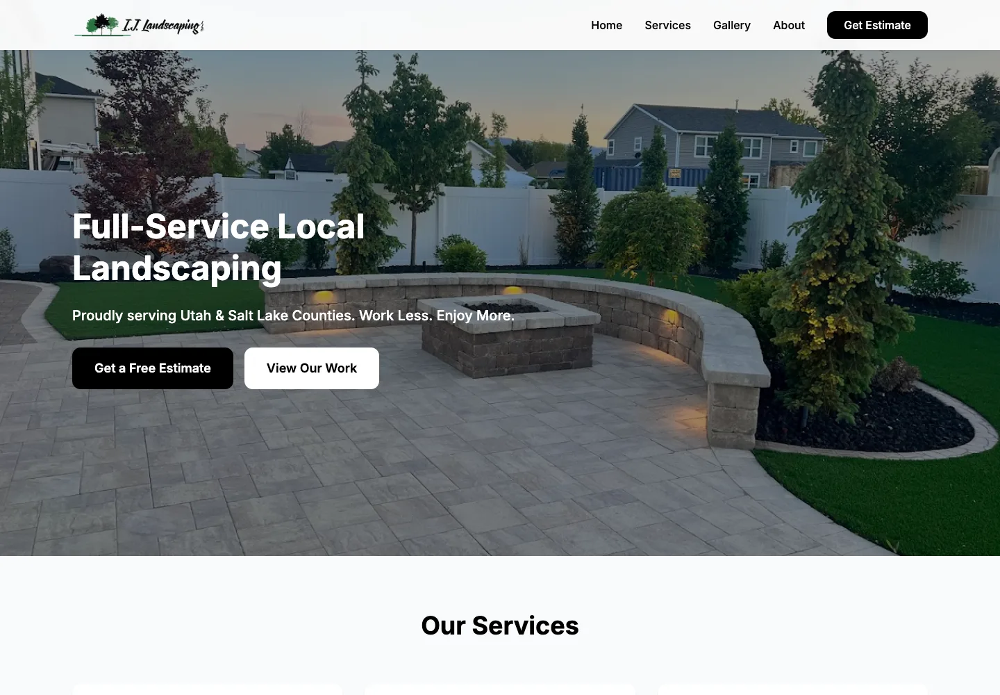 Greenscape desktop website preview