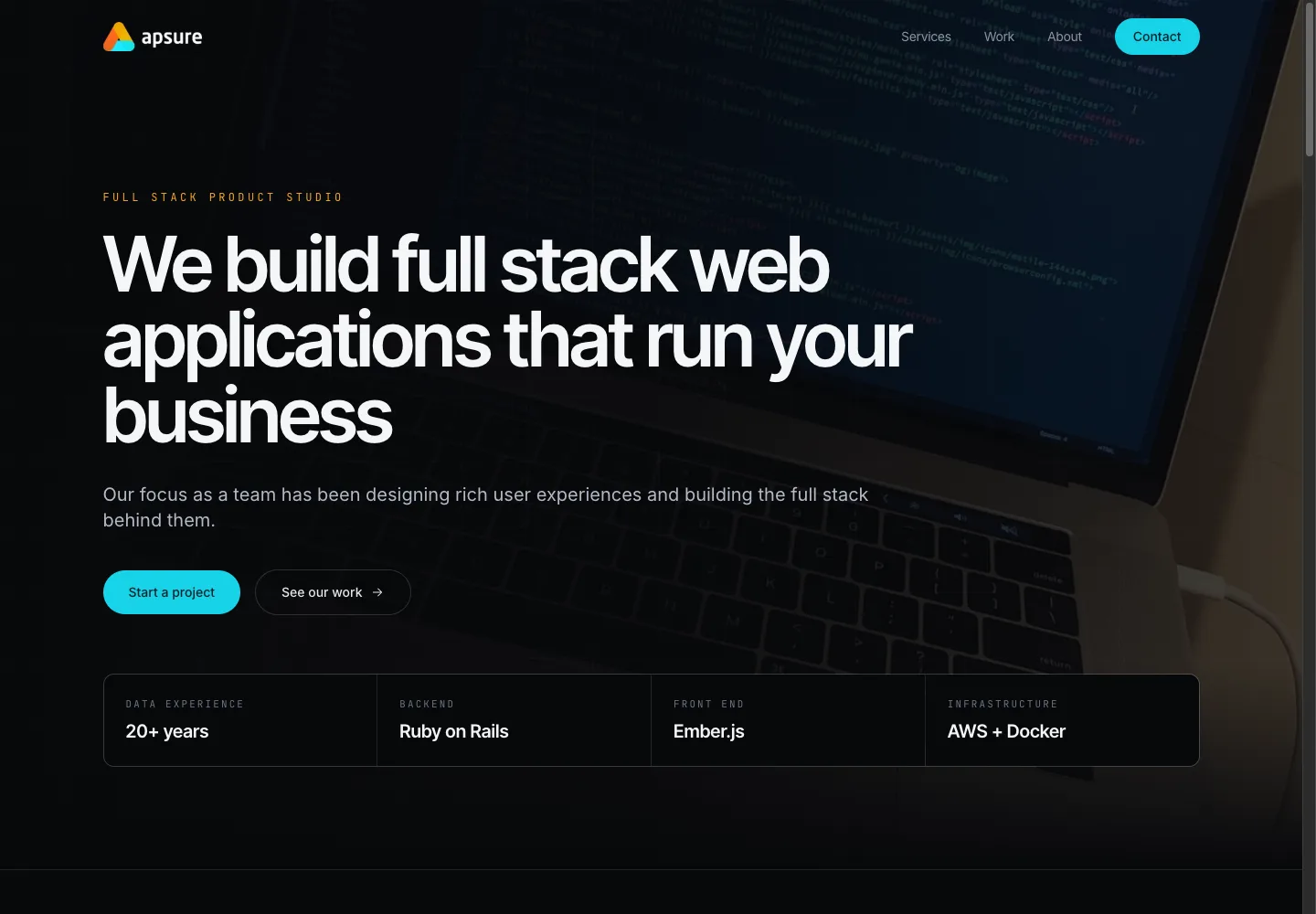 Meridian desktop website preview