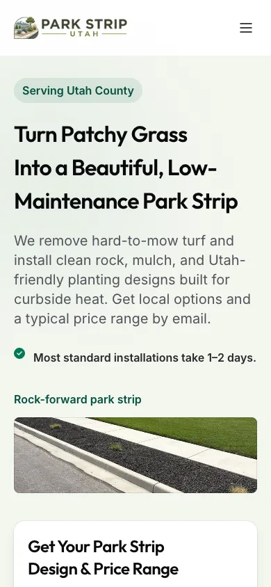 Verdant mobile website preview